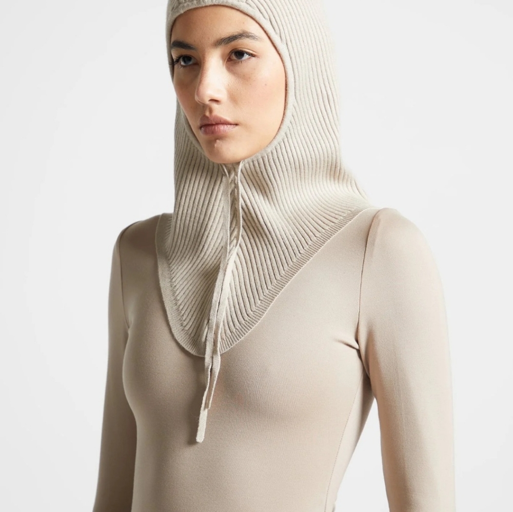 Knit hoodie